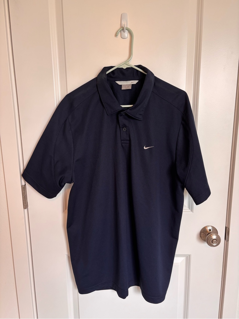 Vintage Nike Navy Blue Dri-FIT Polo Shirt